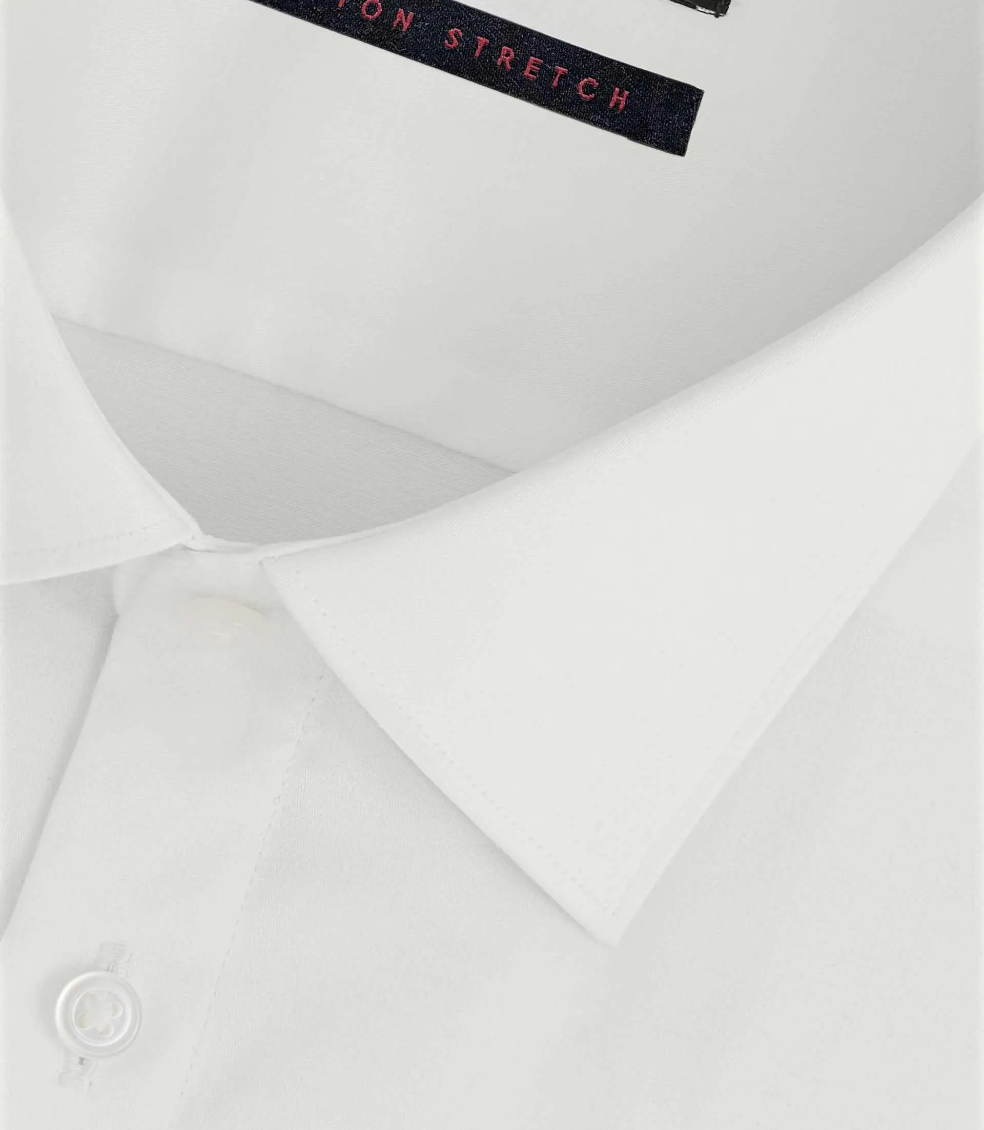 Chemise régulière SASTRETCHBASIC en satin stretch écru