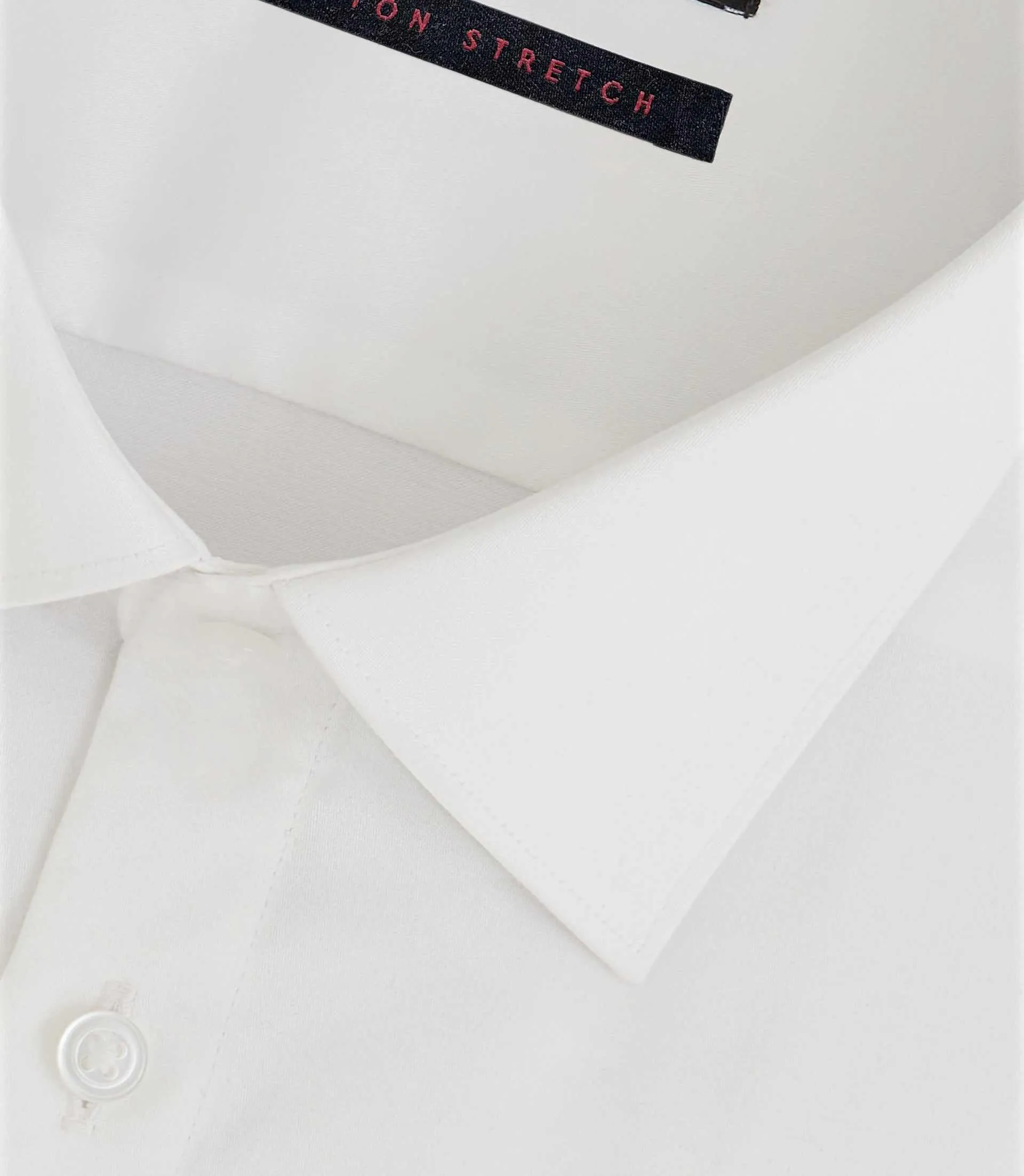 SASTRETCHBASIC chemise régulière en satin stretch blanc
