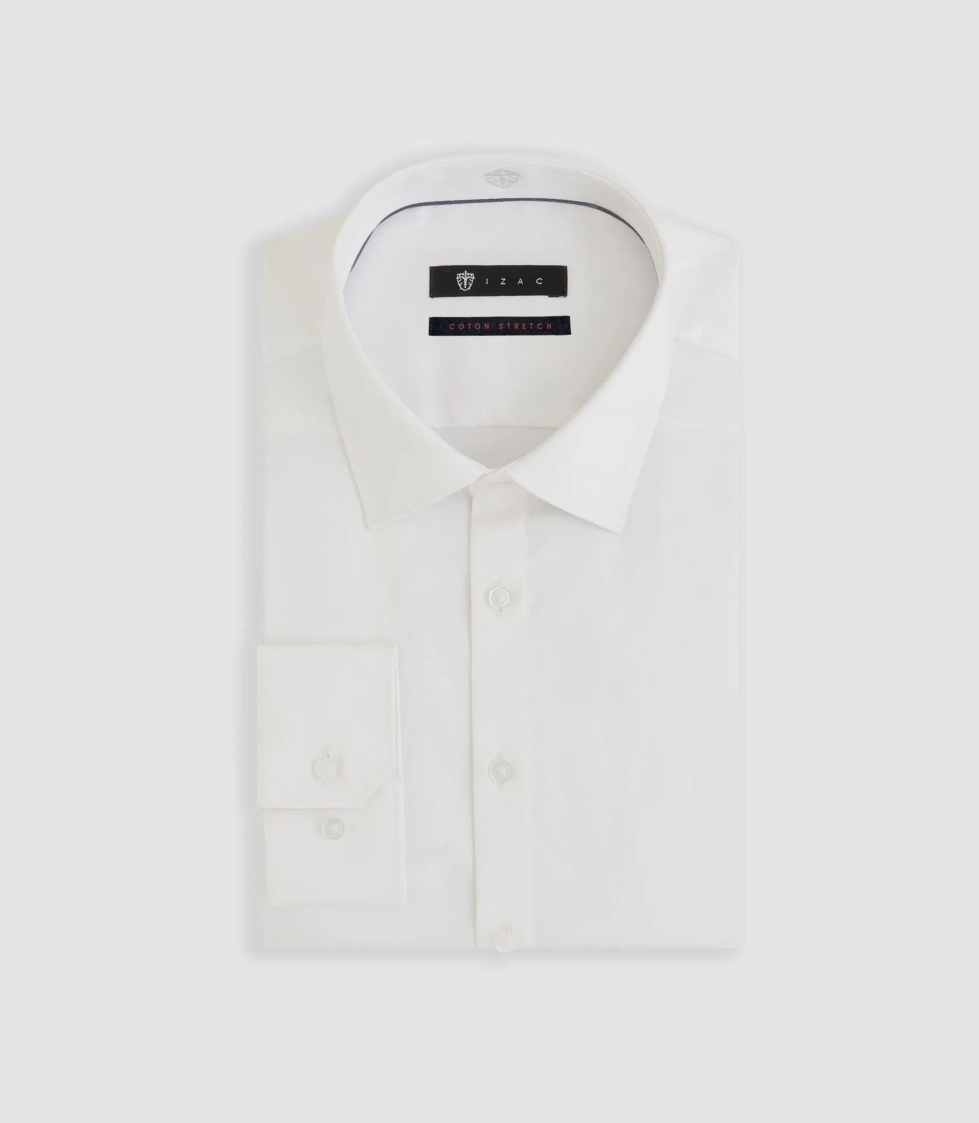 SASTRETCHBASIC chemise régulière en satin stretch blanc