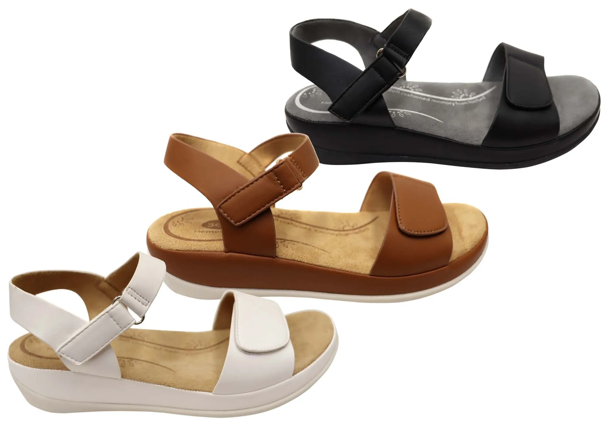 Sandales confortables à mémoire de forme pour femmes Scholl Orthaheel Carly - Chaussures Scholl Orthaheel