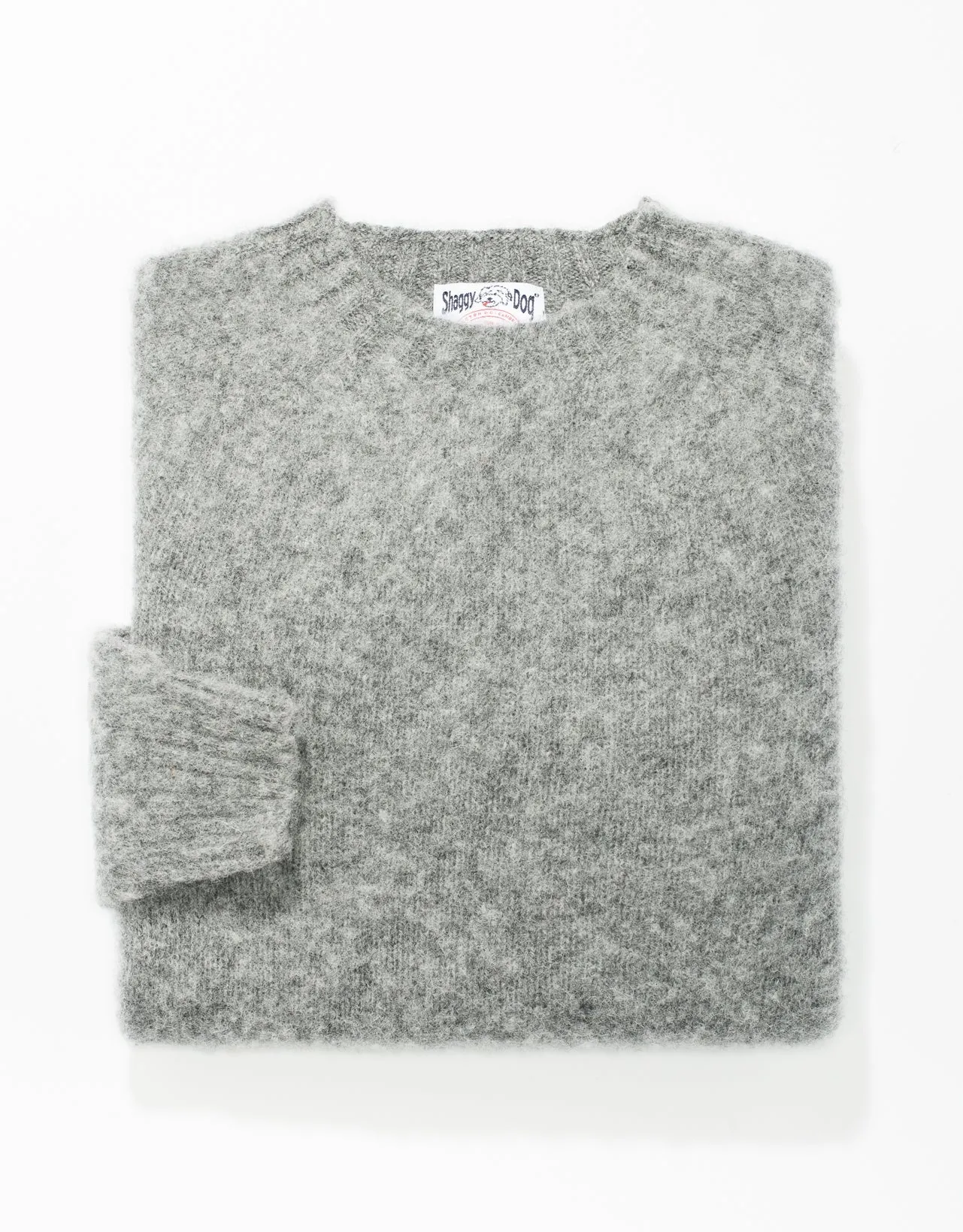 PULL SHAGGY DOG GRIS MOYEN - COUPE AJUSTÉE