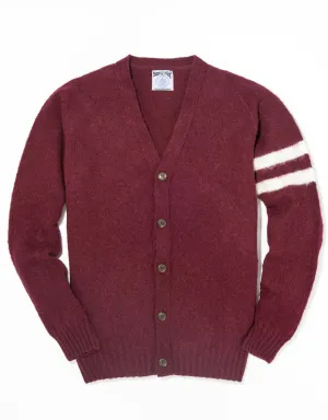 CARDIGAN UNIVERSITAIRE SHAGGY DOG - BORDEAU