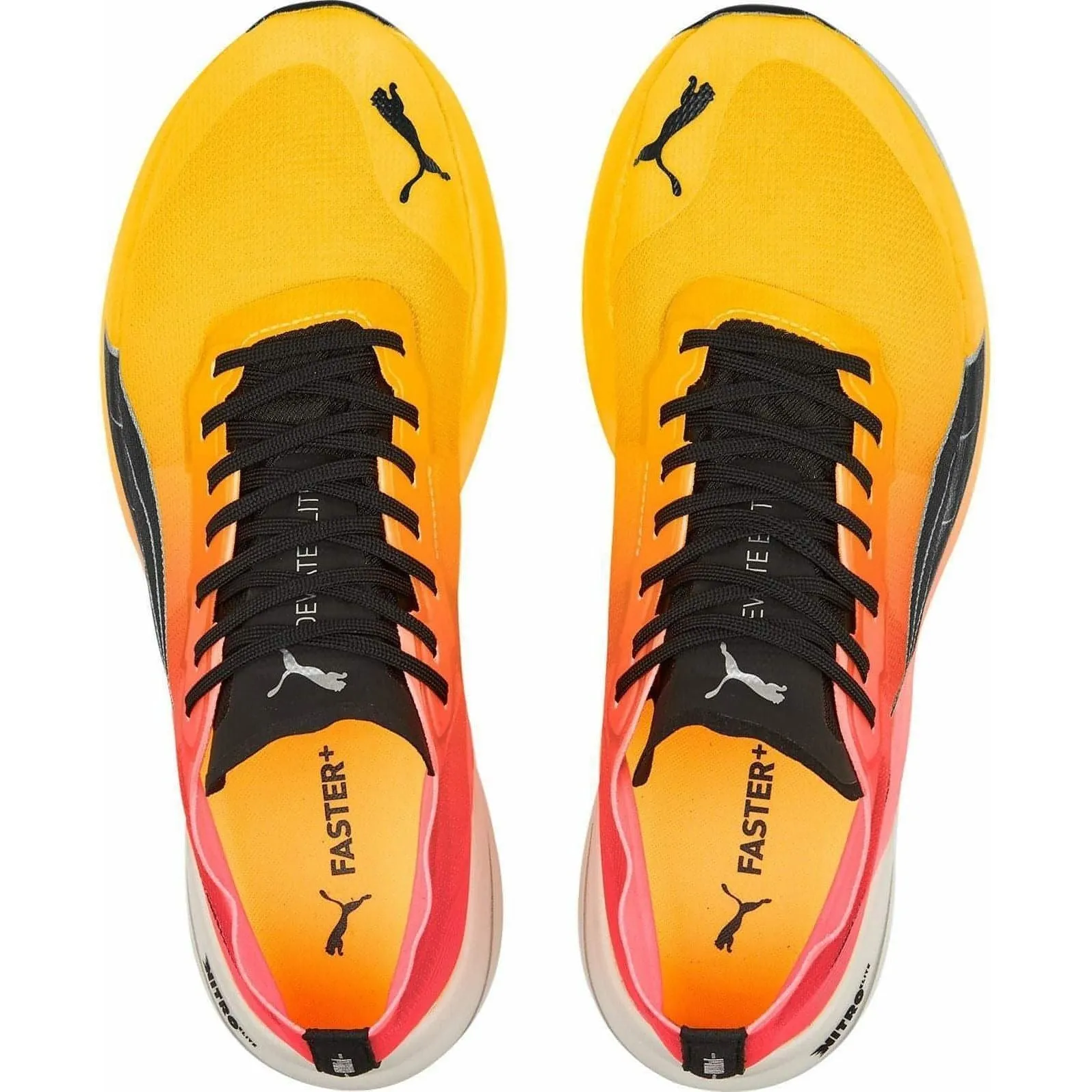 Chaussures de course Puma Deviate Nitro Elite pour femmes - Jaune