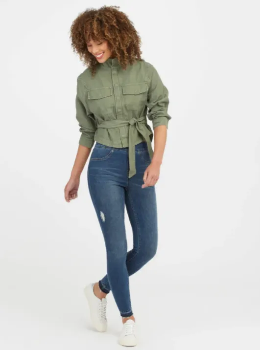 SPANX Jeans Skinny Effilochés - Soldes Finales 20% de réduction dans le panier