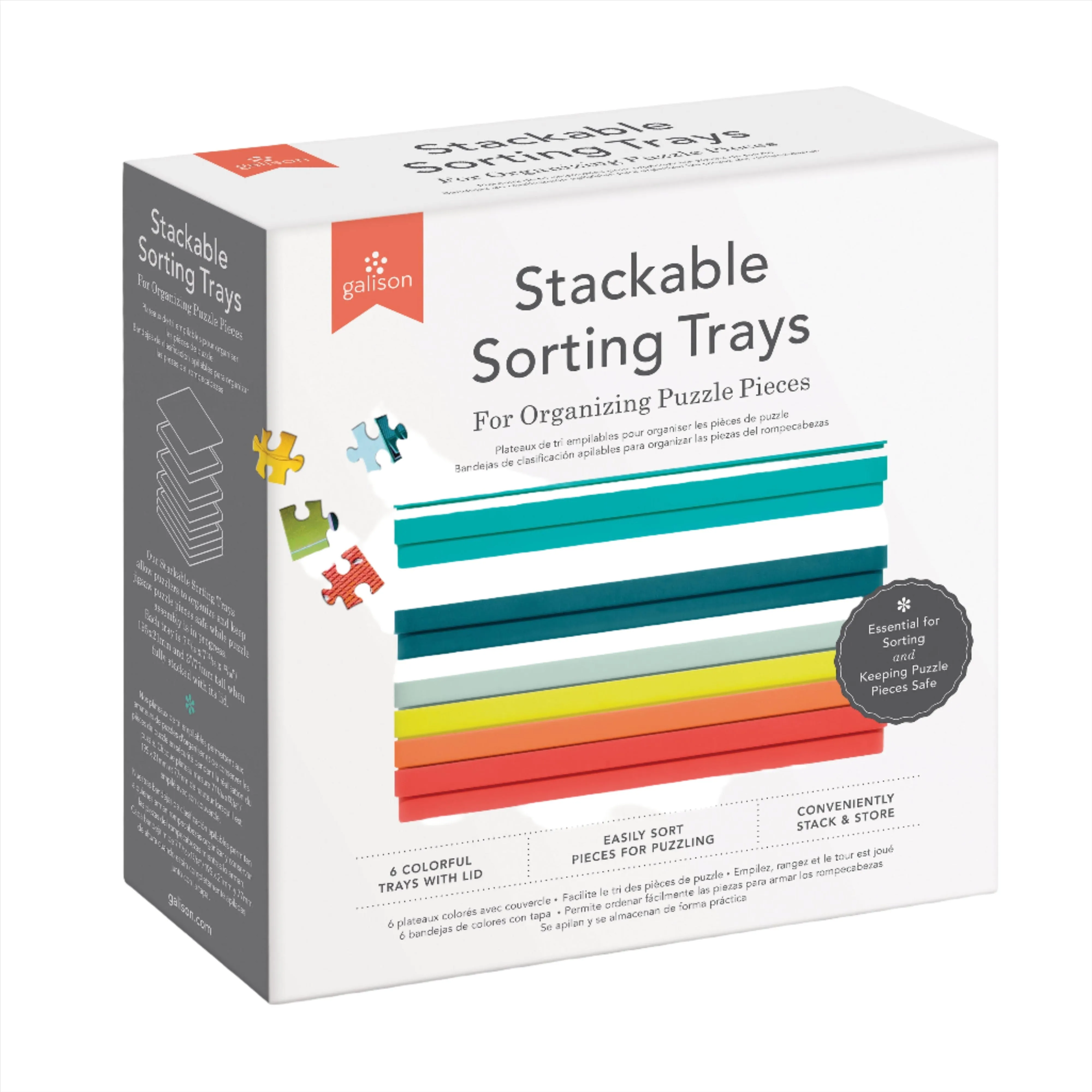 Plateaux de tri empilables pour puzzles
