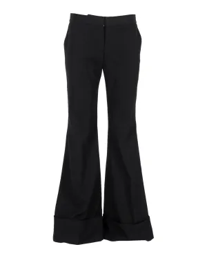 Pantalon Boot-Cut en Laine Noire Stella McCartney