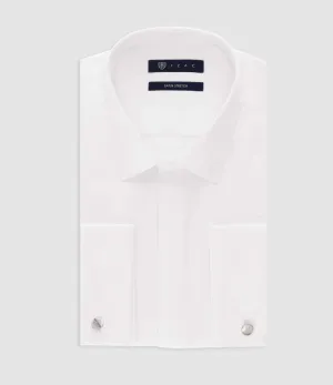Chemise stretch en satin blanc Stretchms