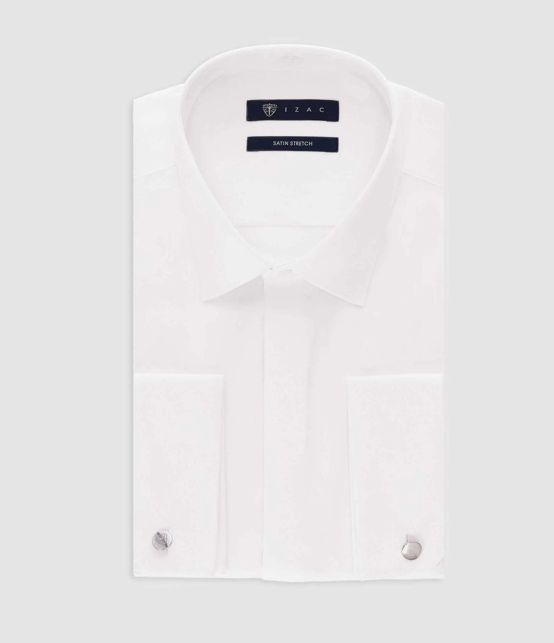 Chemise stretch en satin blanc Stretchms
