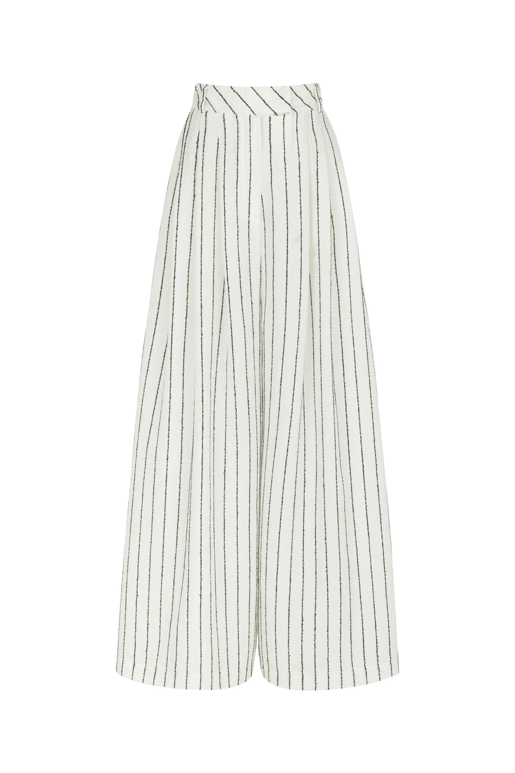 Pantalon large à rayures