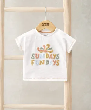 T-shirt slogan Jours de soleil, jours de plaisir