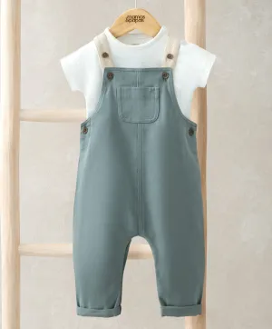 Ensemble T-Shirt & Salopette - Bleu Bébé Enfant Mamas & Papas