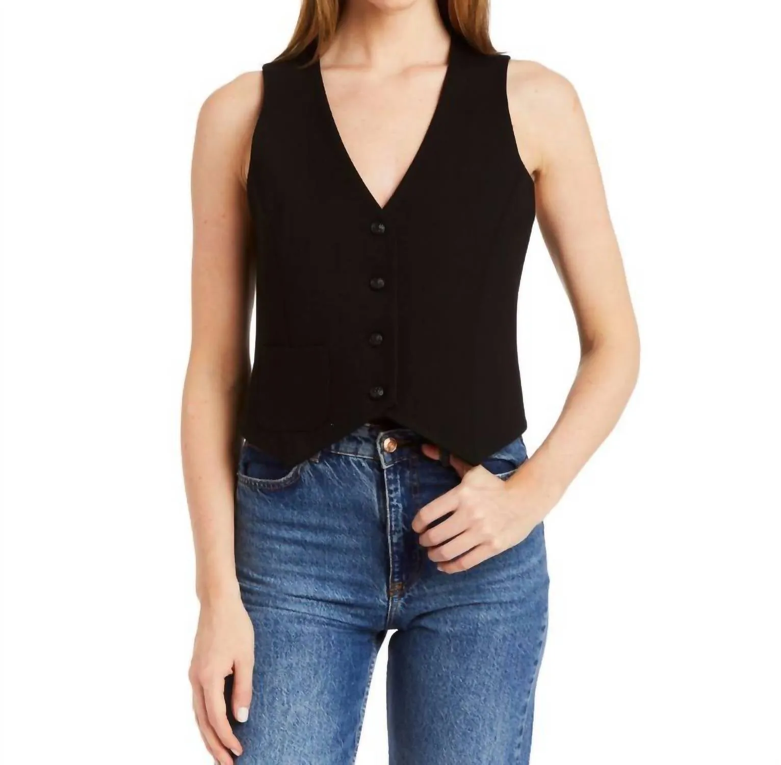 Gilet Teddy Double Knit En Noir