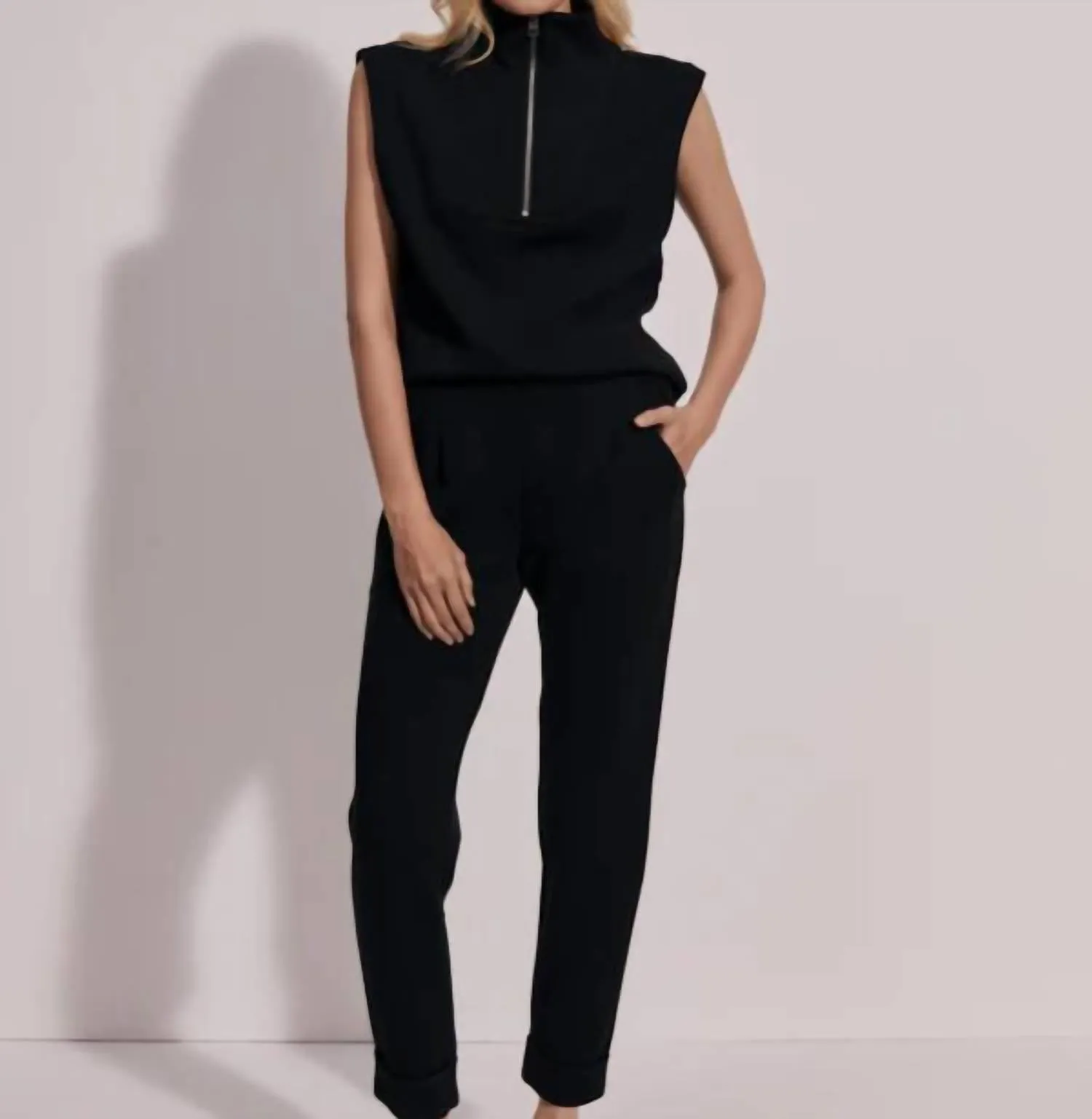 Le Pantalon à Revers Enroulé 28,5 en Noir