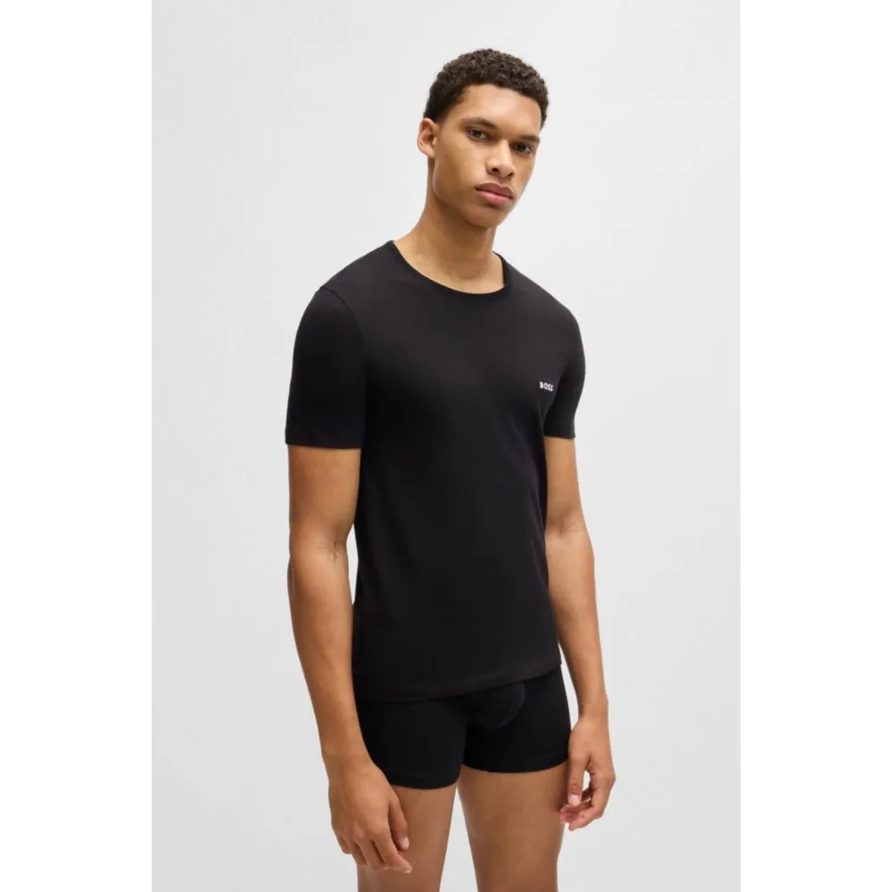 Pack de trois t-shirts en coton avec broderie de logo