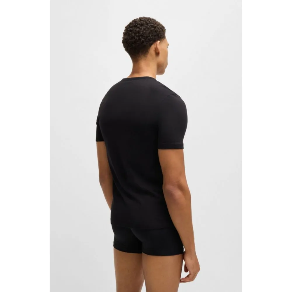 Pack de trois t-shirts en coton avec broderie de logo