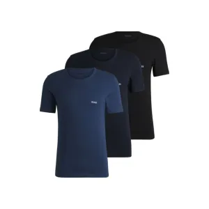Pack de trois t-shirts en coton avec broderie de logo