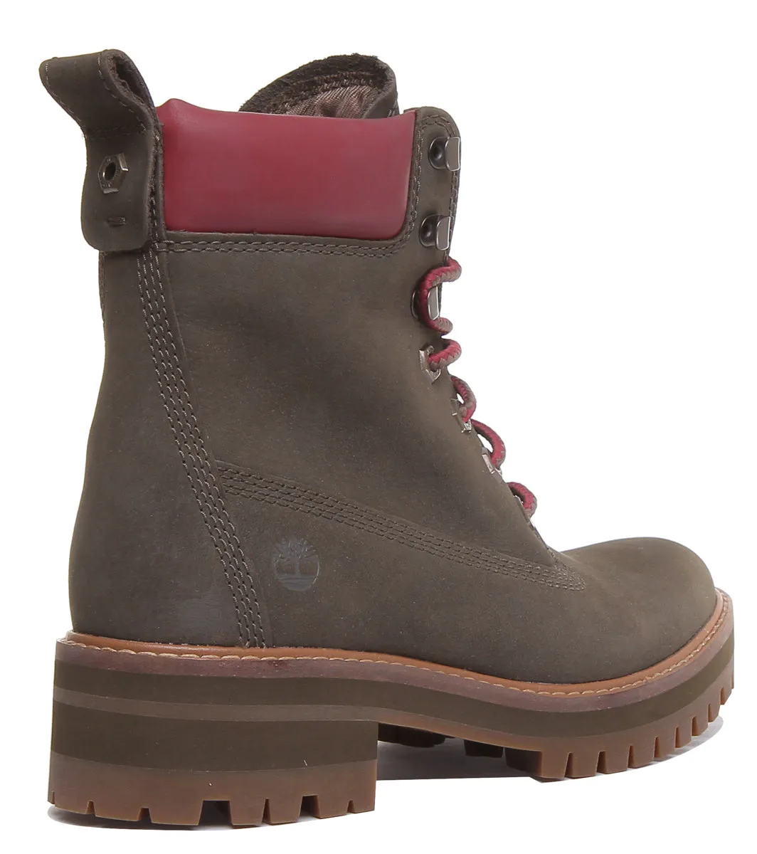 Bottes Timberland A2Dtd Vallée de Courmayeur en olive pour femmes