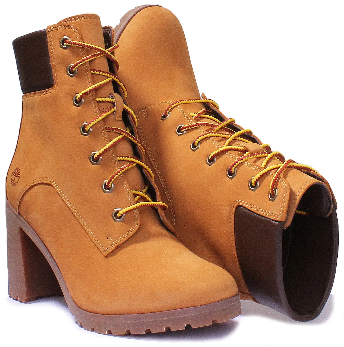 Bottes chelsea Timberland Allington à talon bloc de 6 cm en couleur blé pour femme