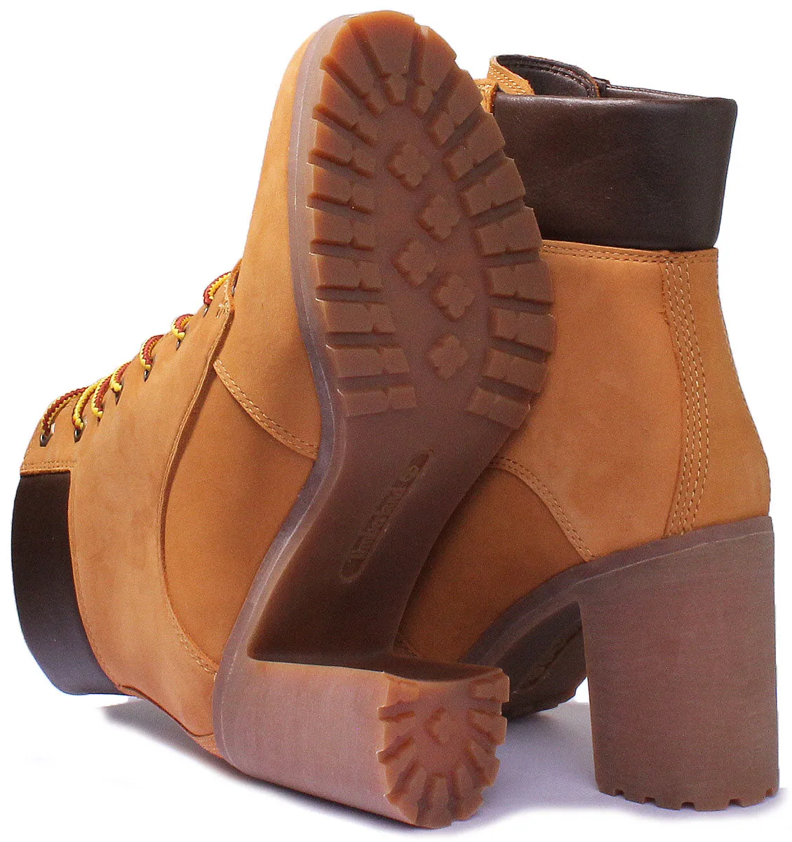 Bottes chelsea Timberland Allington à talon bloc de 6 cm en couleur blé pour femme