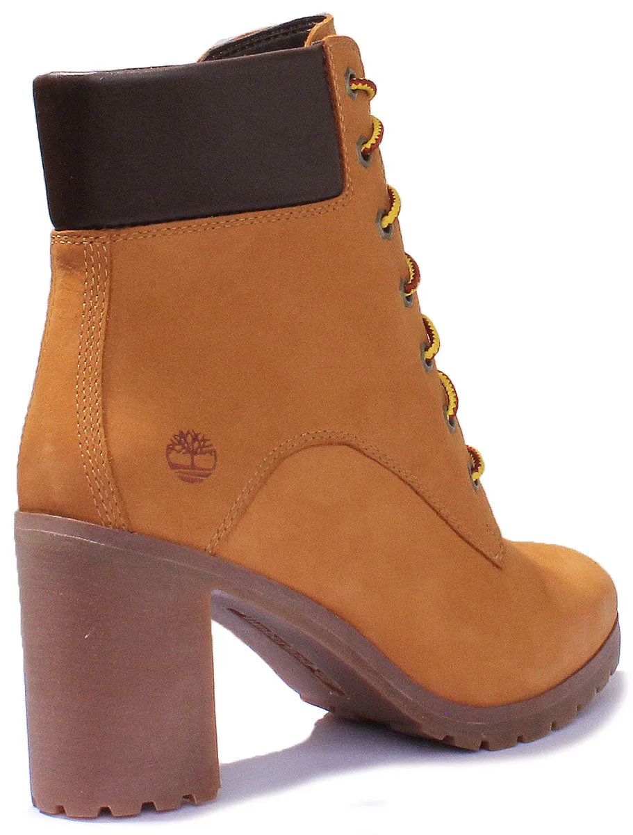 Bottes chelsea Timberland Allington à talon bloc de 6 cm en couleur blé pour femme