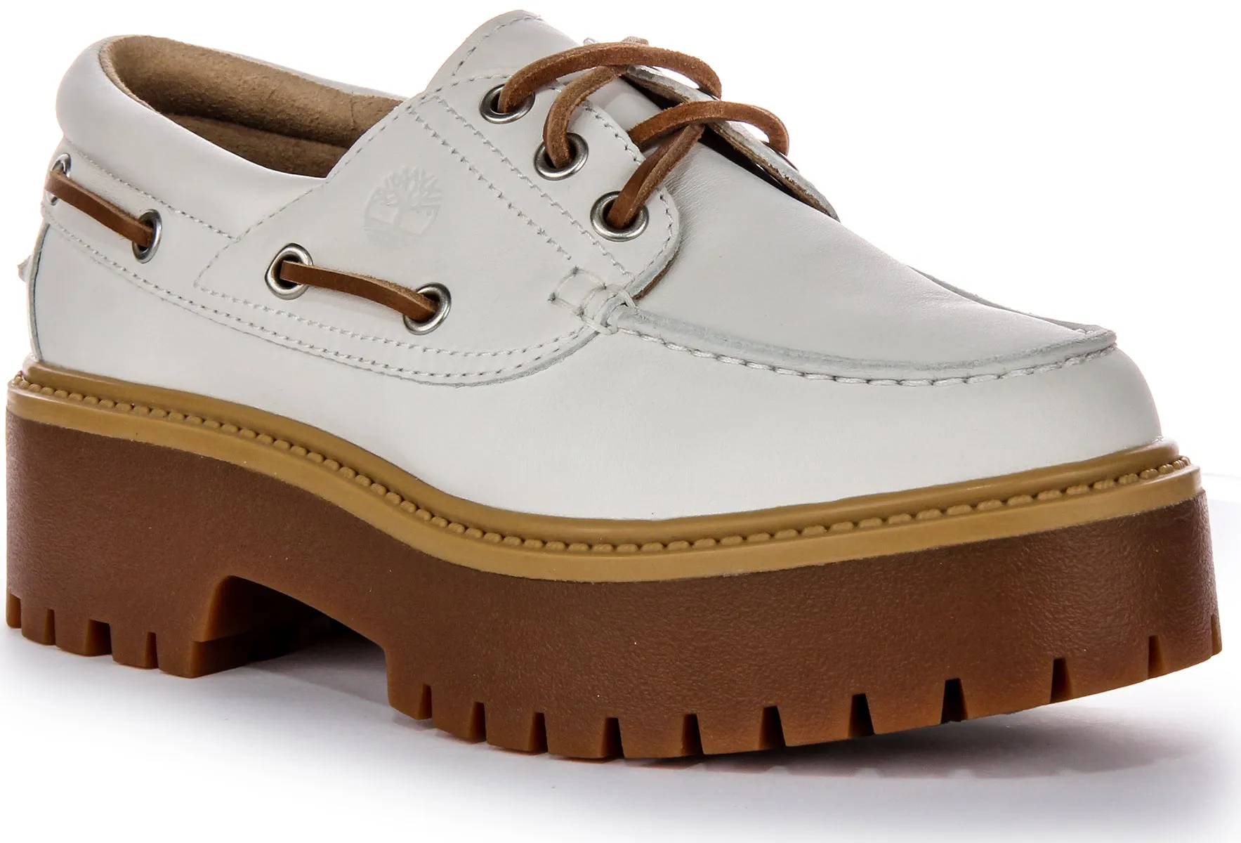 Chaussures bateau Timberland Stone Street en blanc pour femmes