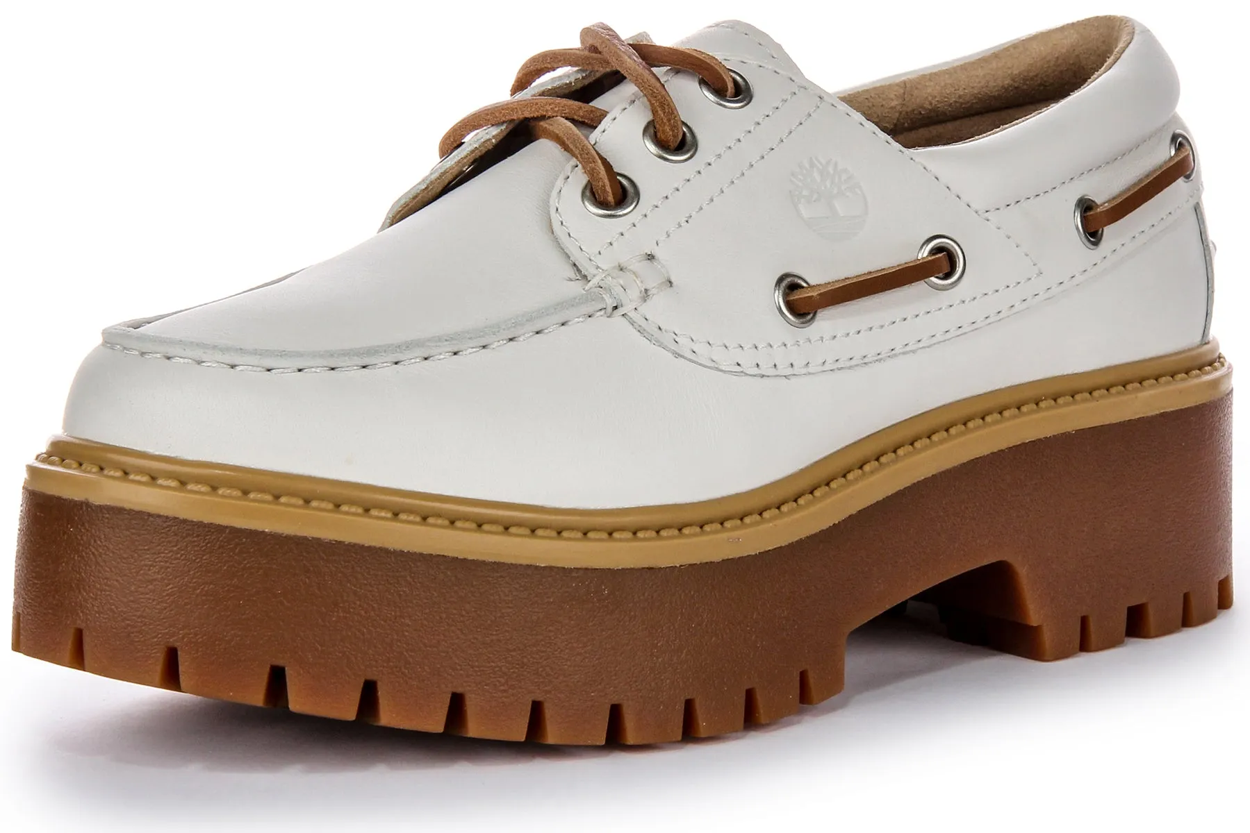 Chaussures bateau Timberland Stone Street en blanc pour femmes