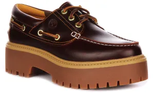 Chaussures Bateau à Plateforme Timberland Street A2Qdm en Marron Foncé pour Femme Timberland