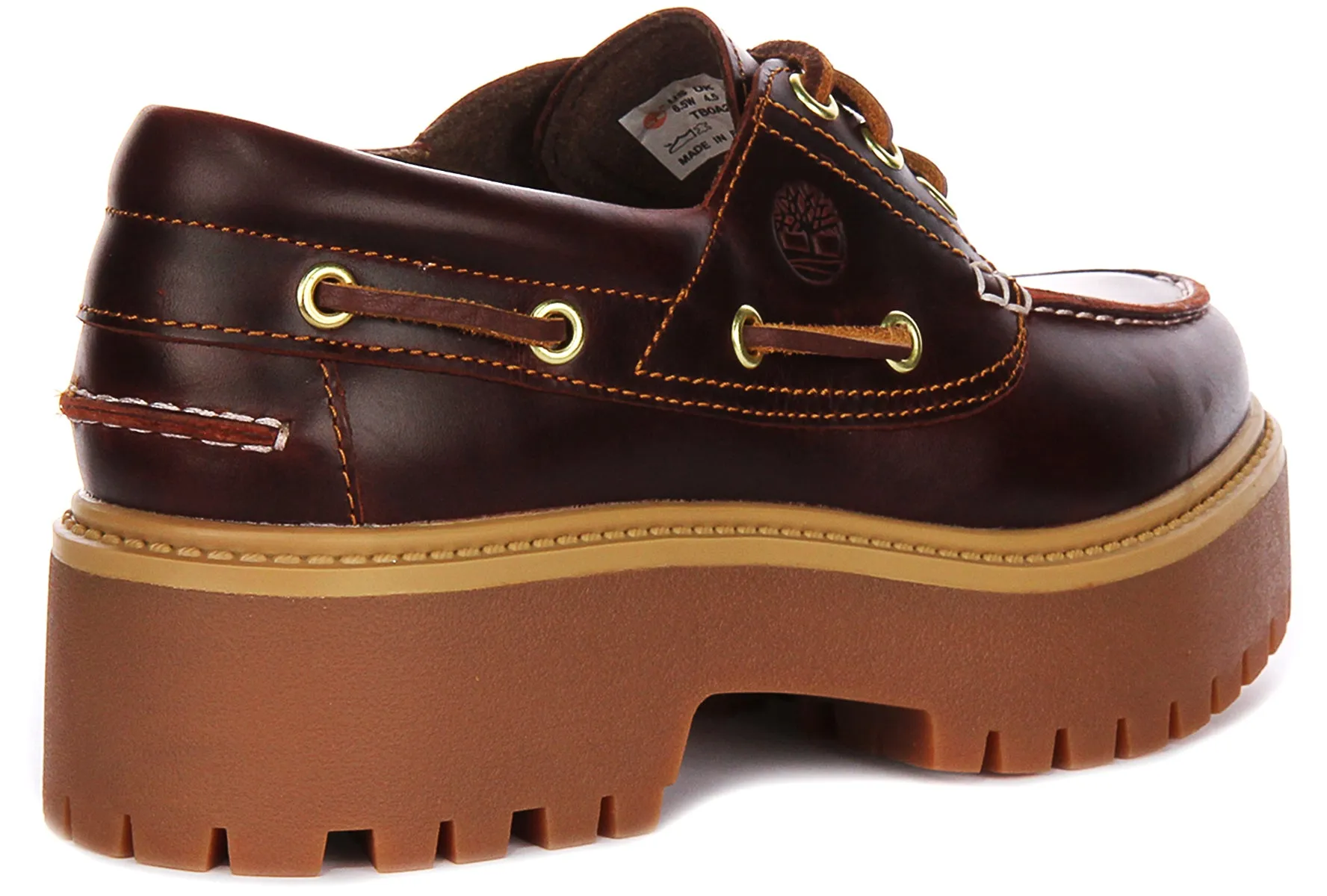 Chaussures Bateau à Plateforme Timberland Street A2Qdm en Marron Foncé pour Femme Timberland