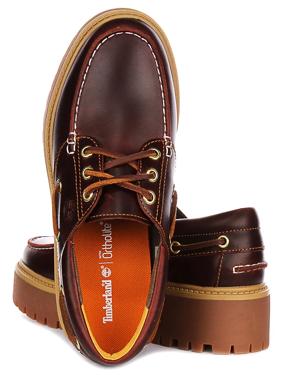 Chaussures Bateau à Plateforme Timberland Street A2Qdm en Marron Foncé pour Femme Timberland