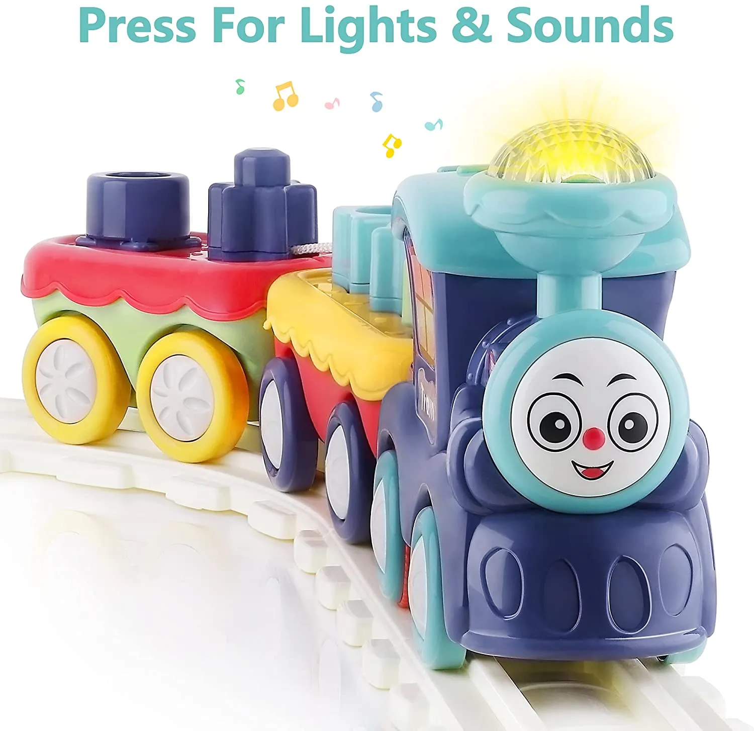Jouet de Train pour Tout-Petits avec Lumières et Sons pour Garçons et Filles