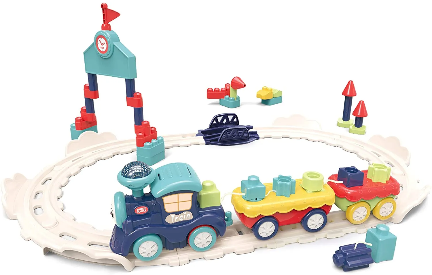Jouet de Train pour Tout-Petits avec Lumières et Sons pour Garçons et Filles