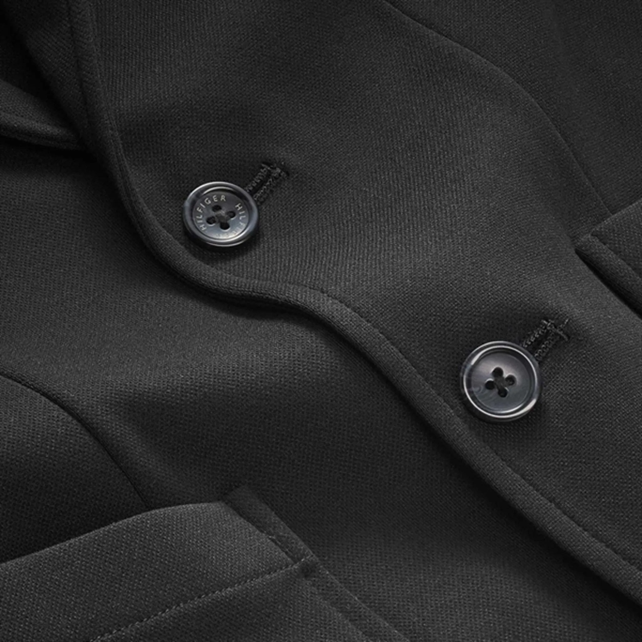 Tommy Hilfiger Veste en jersey piqué confortable Noir Babykids_Tommy-Hilfiger