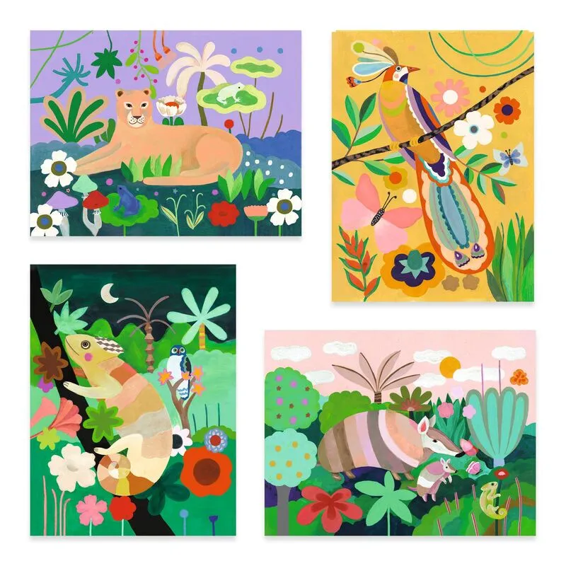 Ensemble de Peinture 3D Forêt Tropicale