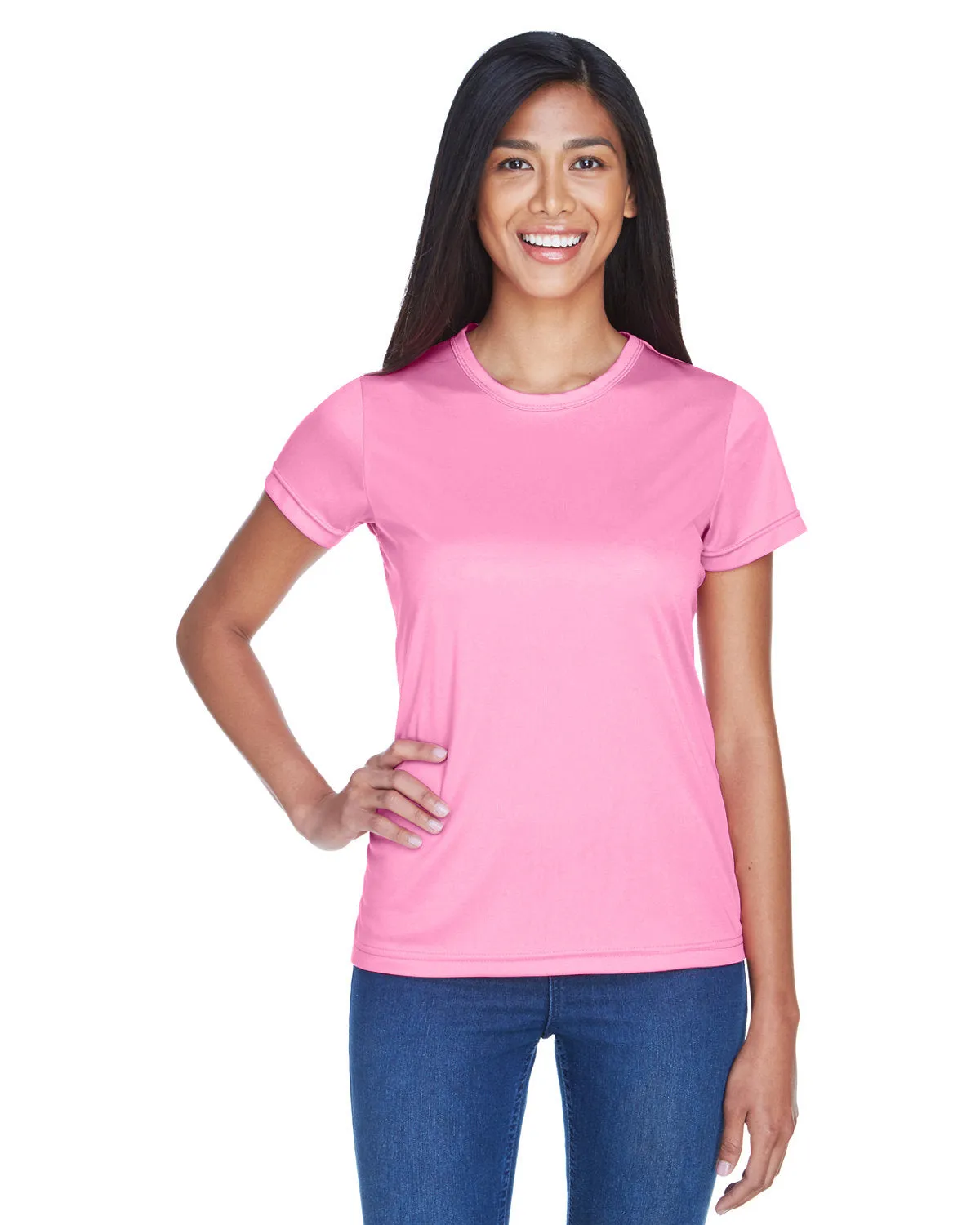 UltraClub 8420L T-shirt sport interlock pour femmes, frais et sec, performance optimale
