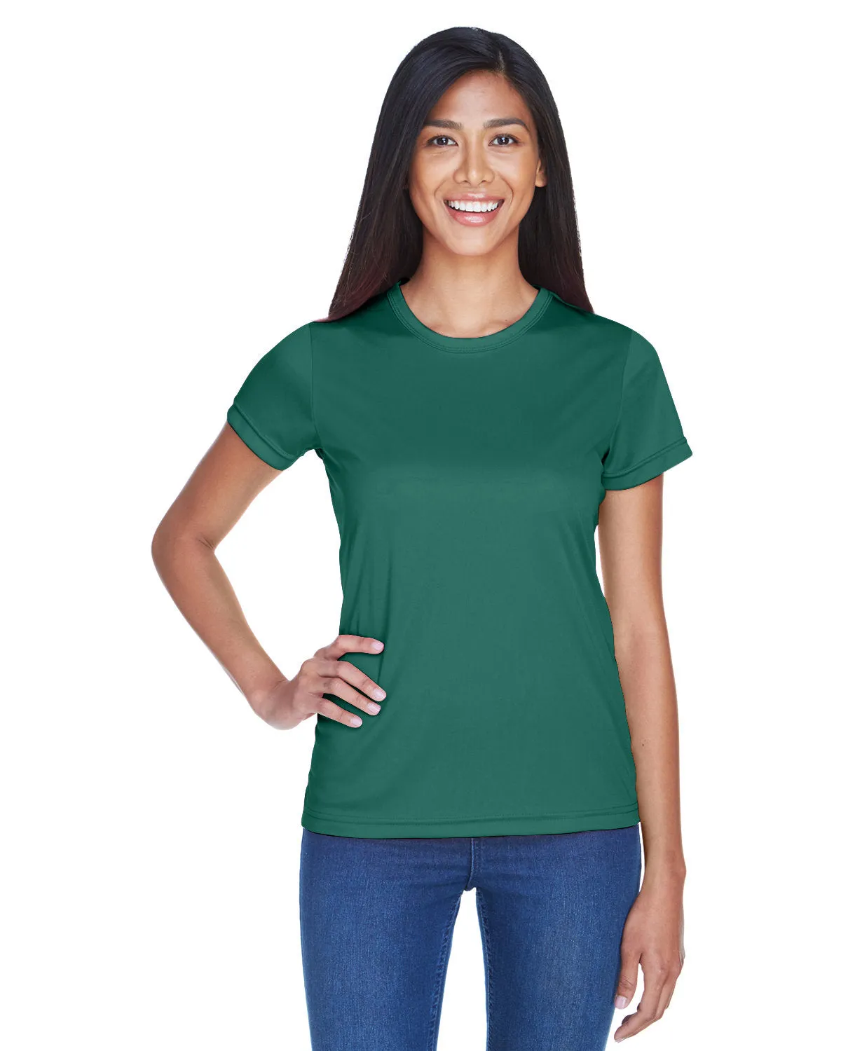 UltraClub 8420L T-shirt sport interlock pour femmes, frais et sec, performance optimale