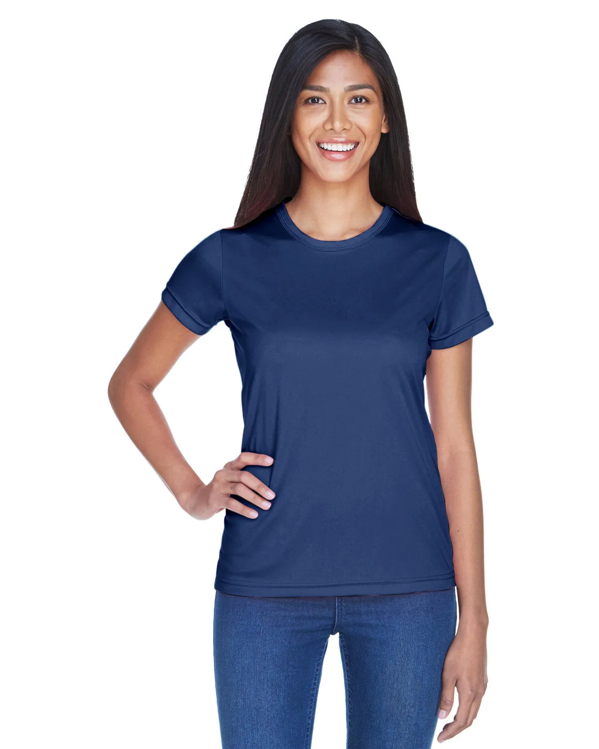 UltraClub 8420L T-shirt sport interlock pour femmes, frais et sec, performance optimale