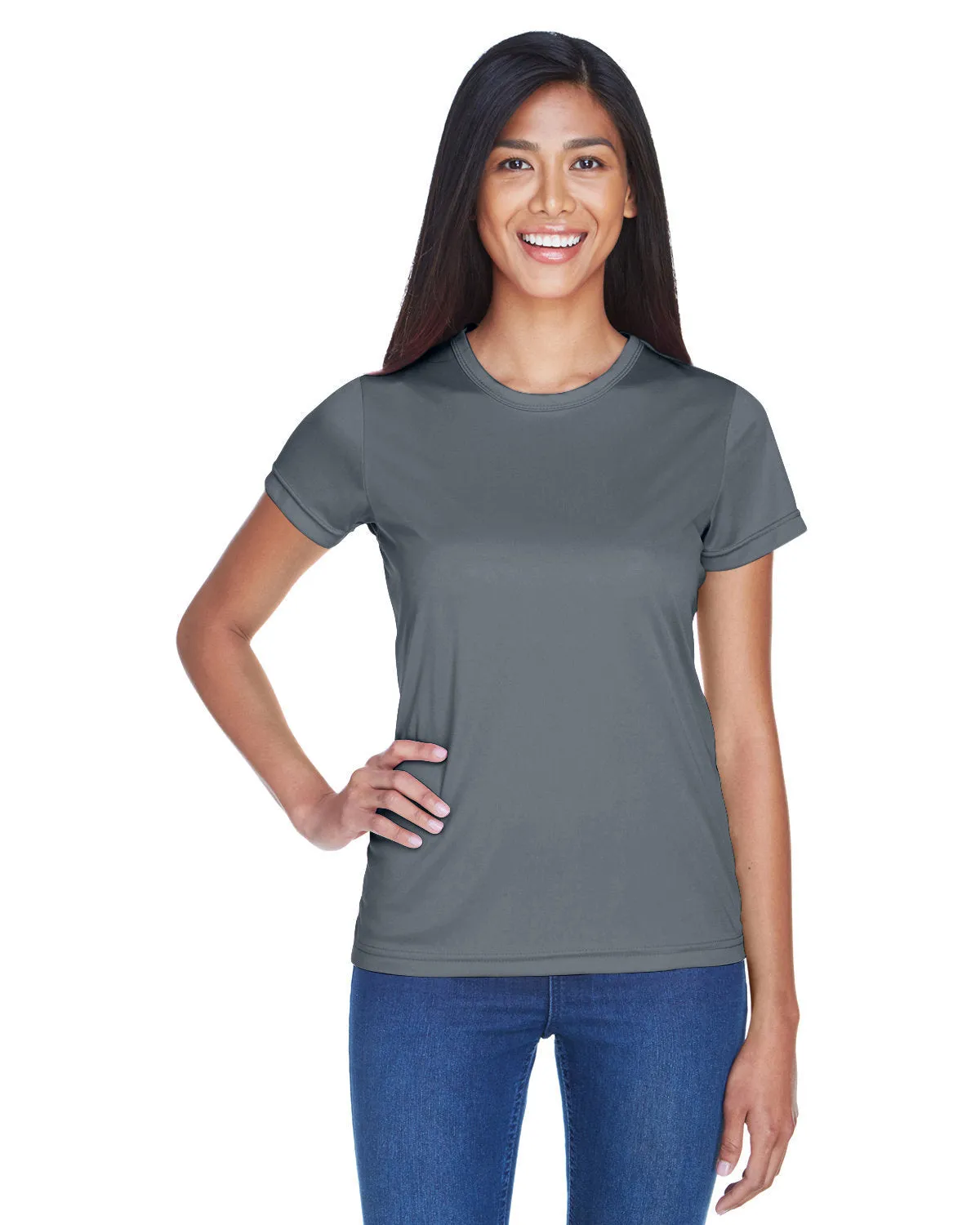 UltraClub 8420L T-shirt sport interlock pour femmes, frais et sec, performance optimale