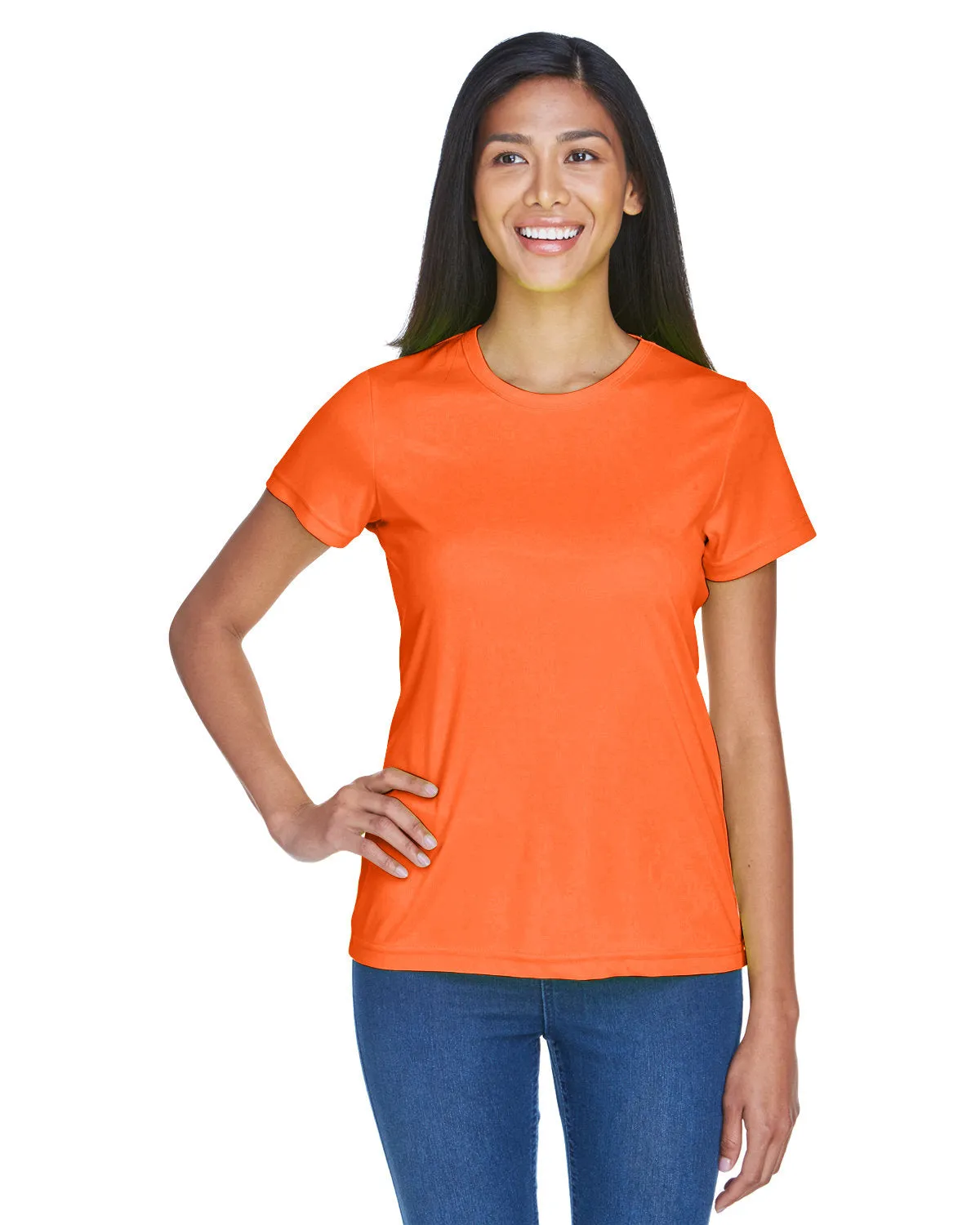 UltraClub 8420L T-shirt sport interlock pour femmes, frais et sec, performance optimale