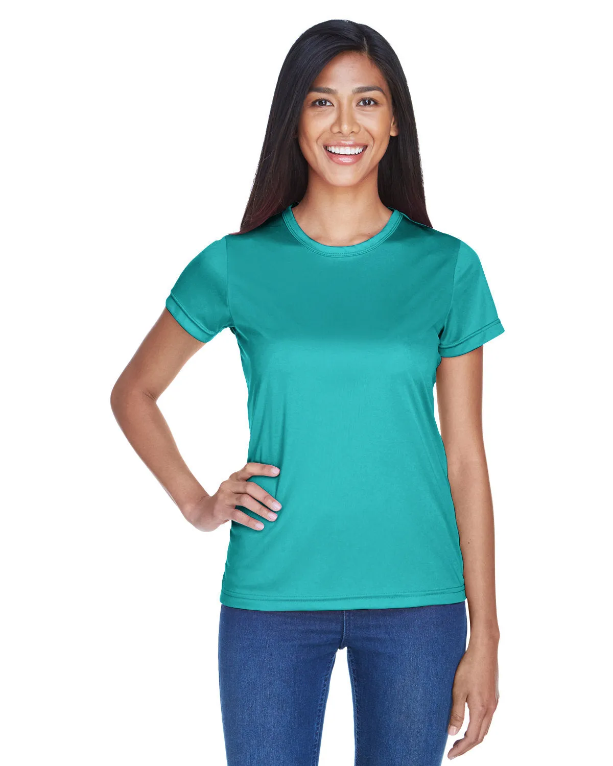UltraClub 8420L T-shirt sport interlock pour femmes, frais et sec, performance optimale