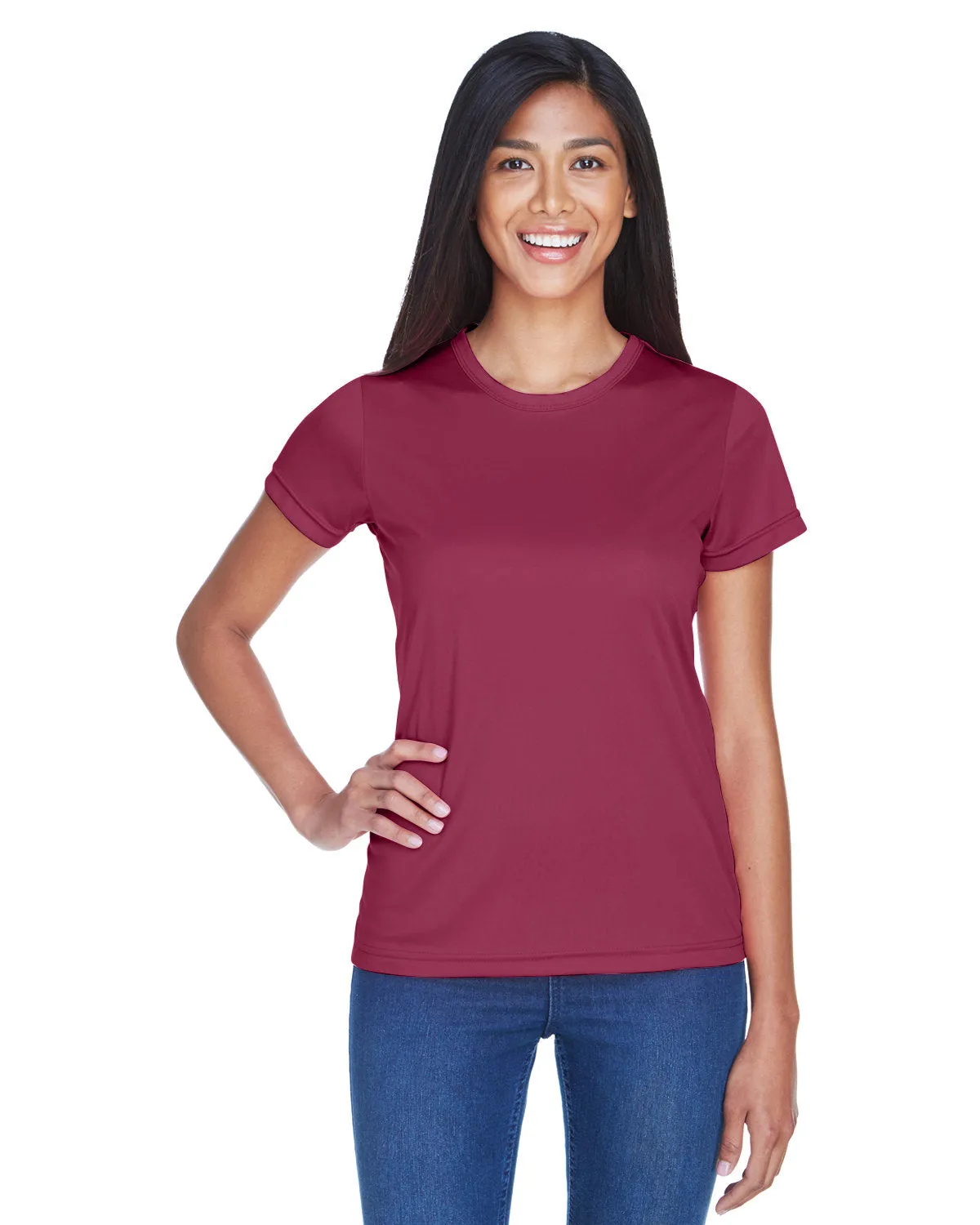 UltraClub 8420L T-shirt sport interlock pour femmes, frais et sec, performance optimale