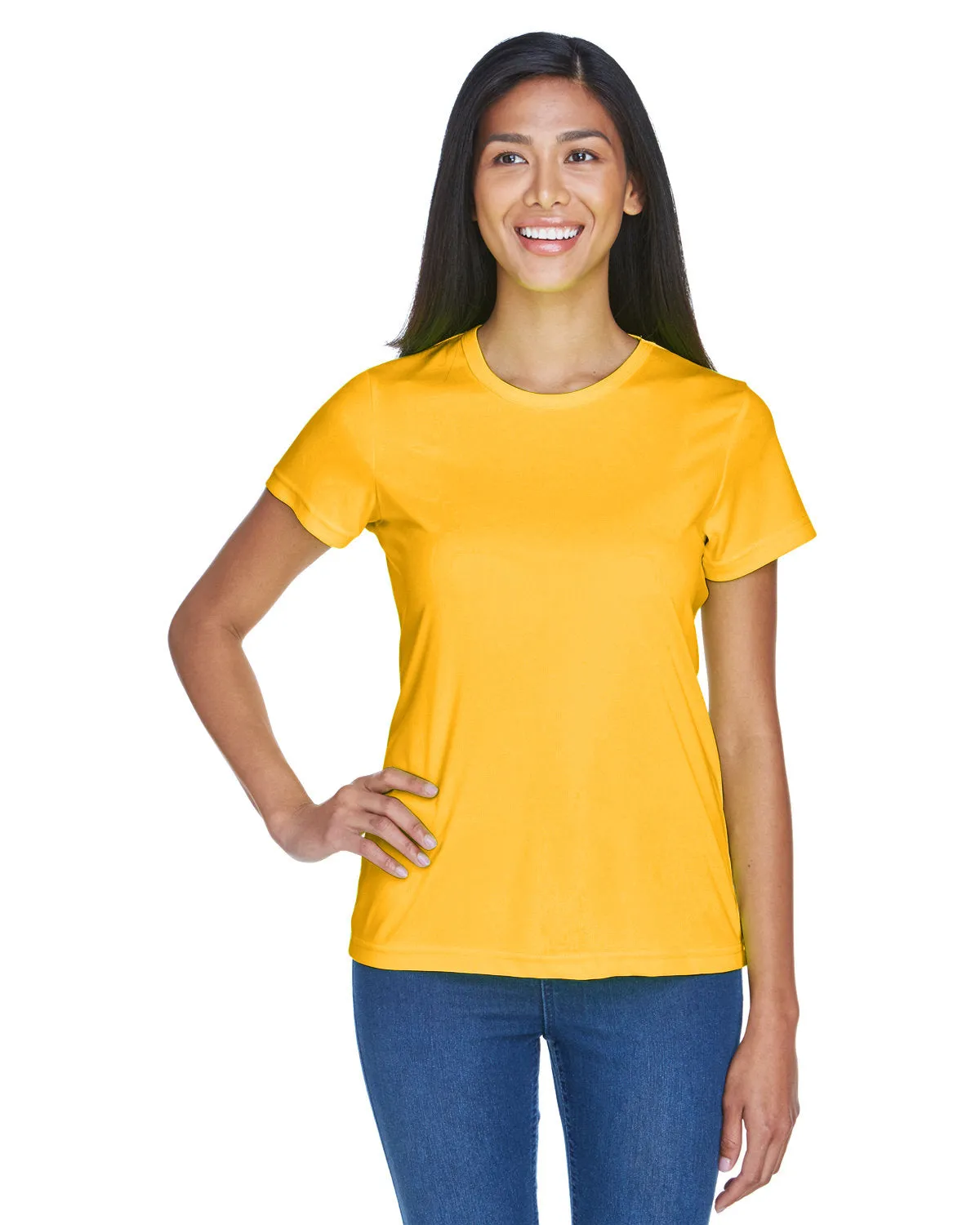 UltraClub 8420L T-shirt sport interlock pour femmes, frais et sec, performance optimale