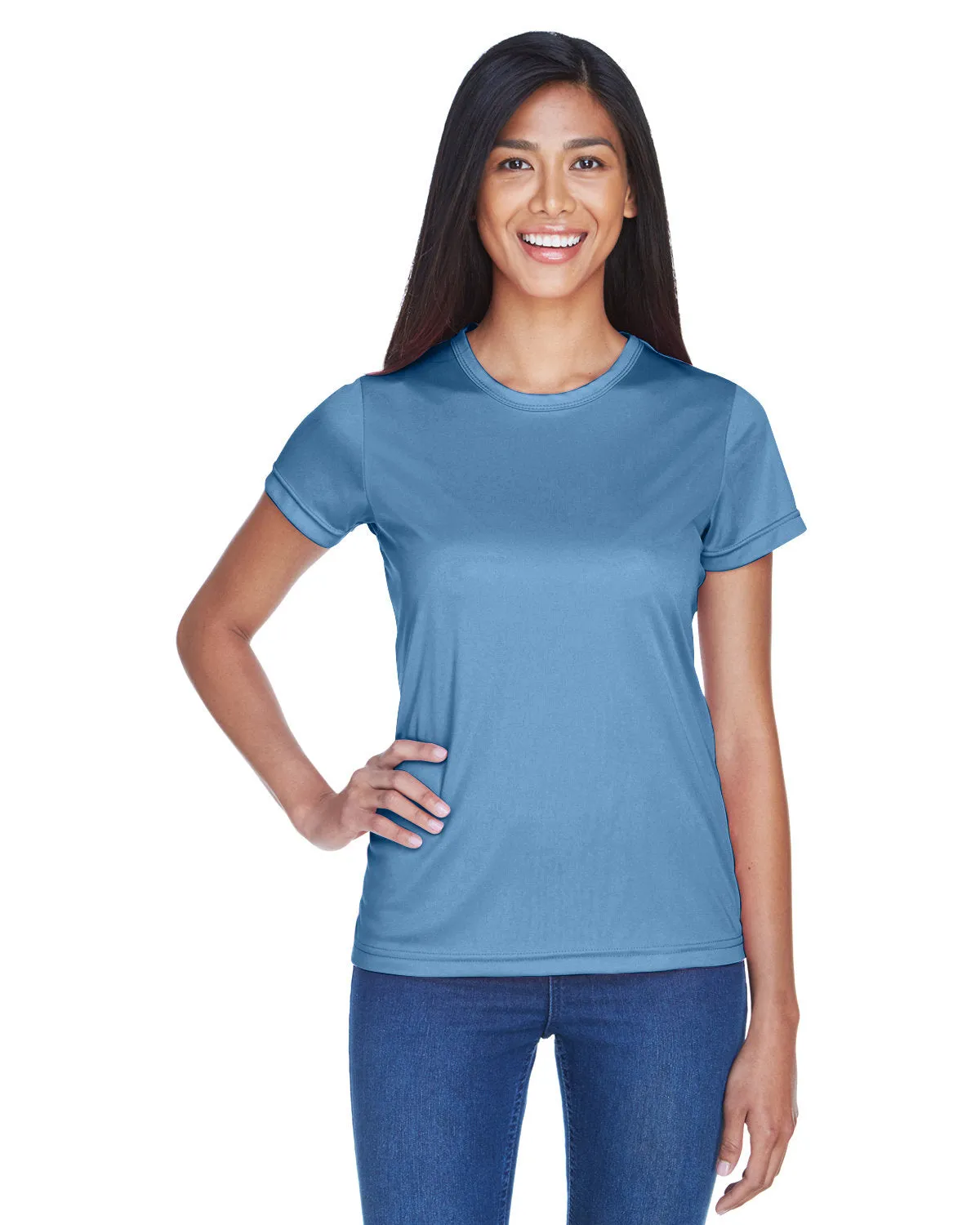 UltraClub 8420L T-shirt sport interlock pour femmes, frais et sec, performance optimale