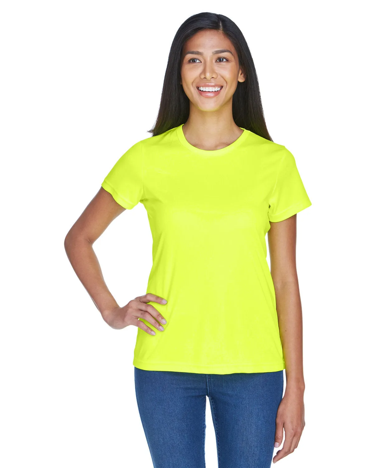 UltraClub 8420L T-shirt sport interlock pour femmes, frais et sec, performance optimale