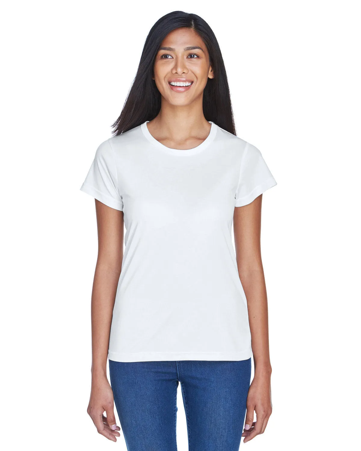 UltraClub 8420L T-shirt sport interlock pour femmes, frais et sec, performance optimale