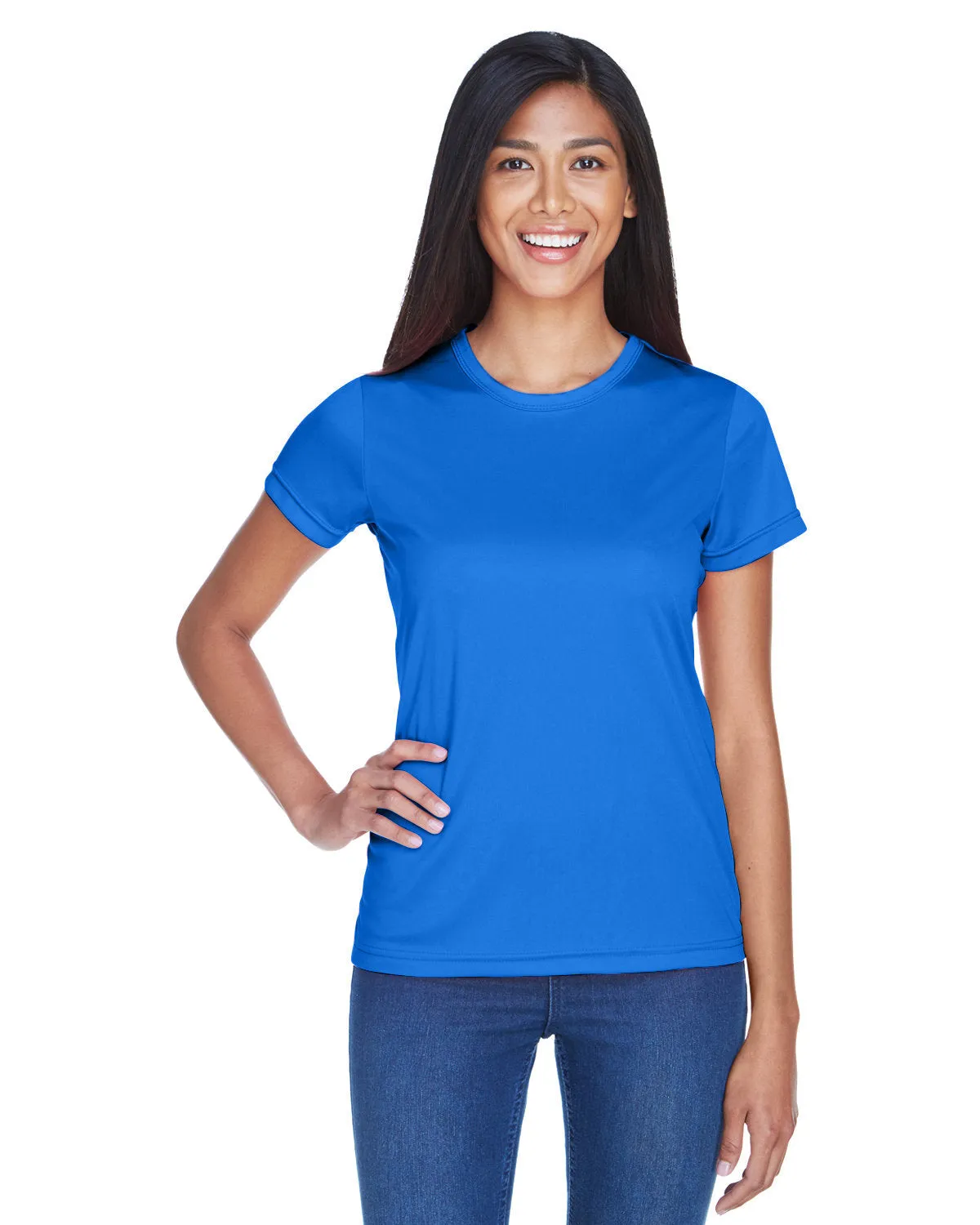 UltraClub 8420L T-shirt sport interlock pour femmes, frais et sec, performance optimale