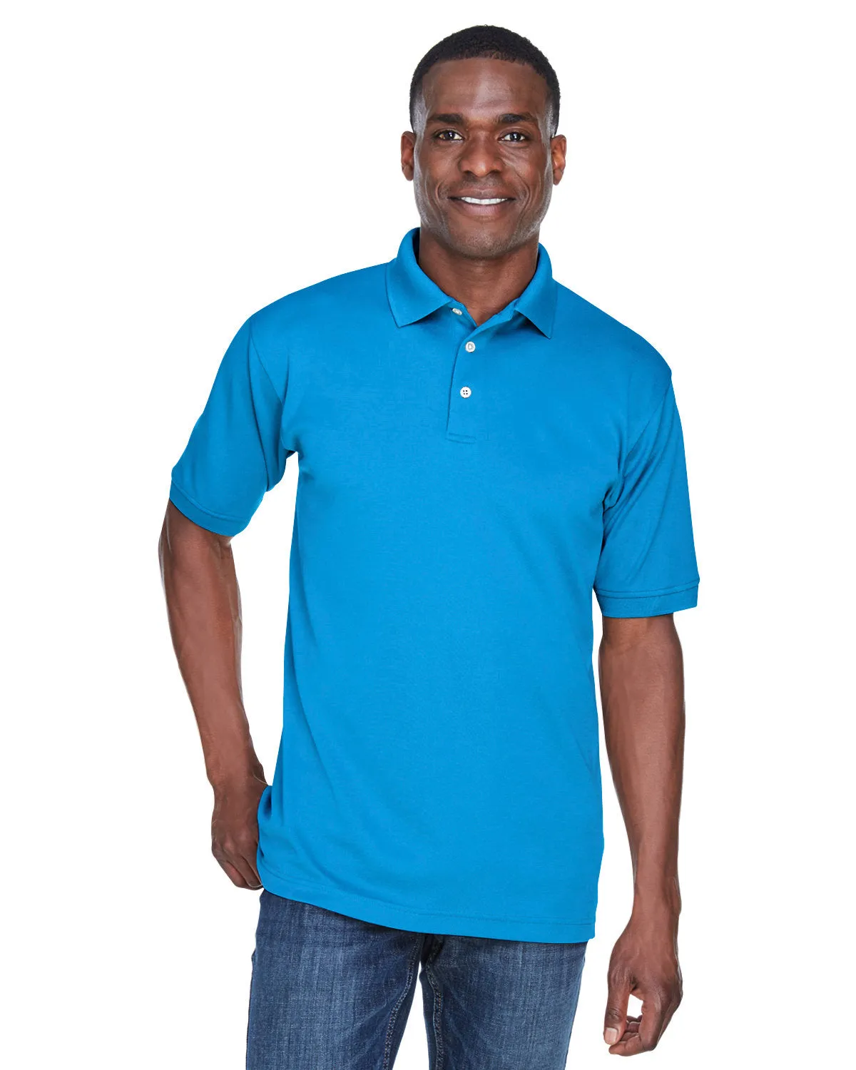 UltraClub U8315 Polo Performance Platine pour Hommes avec Technologie TempControl