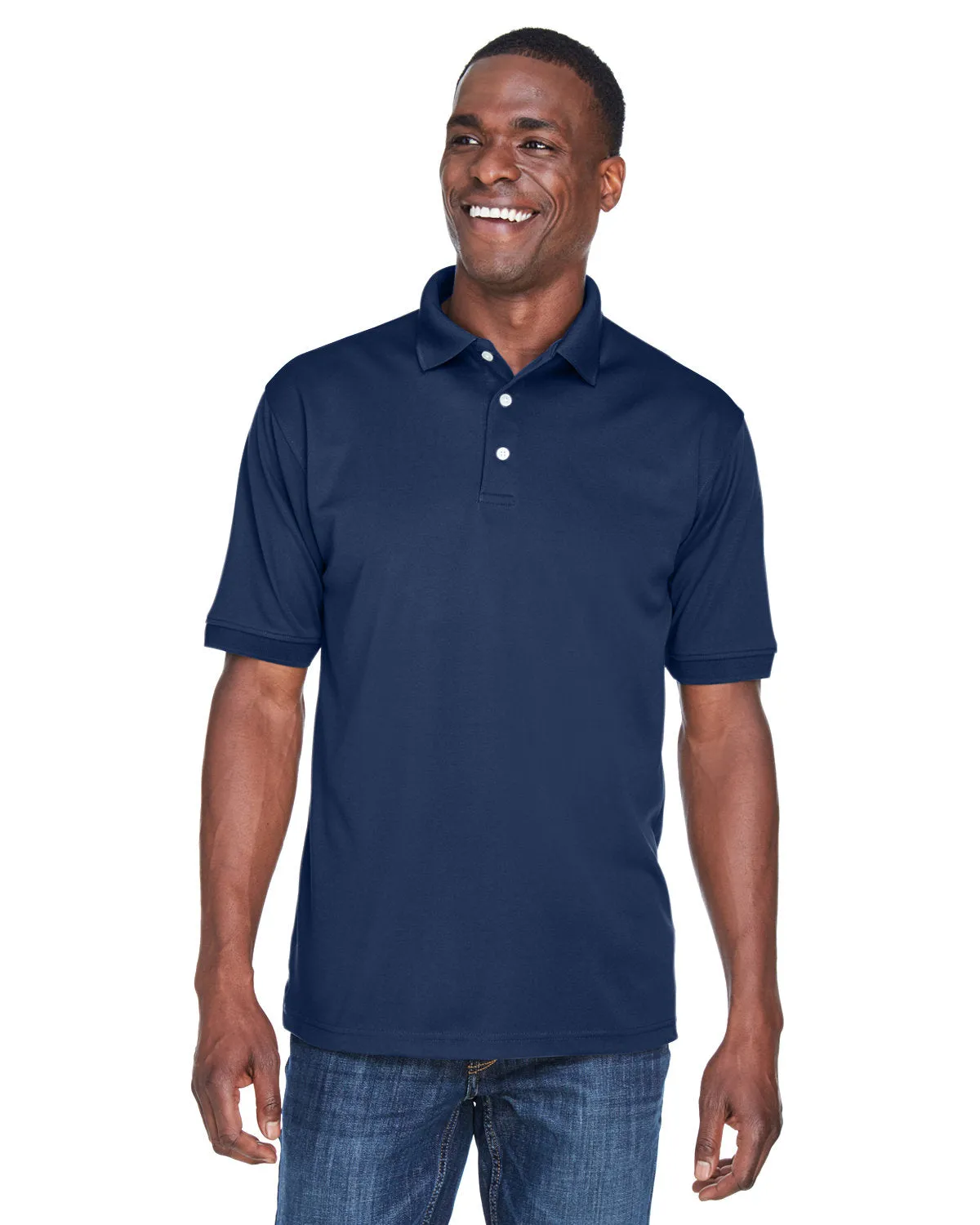 UltraClub U8315 Polo Performance Platine pour Hommes avec Technologie TempControl
