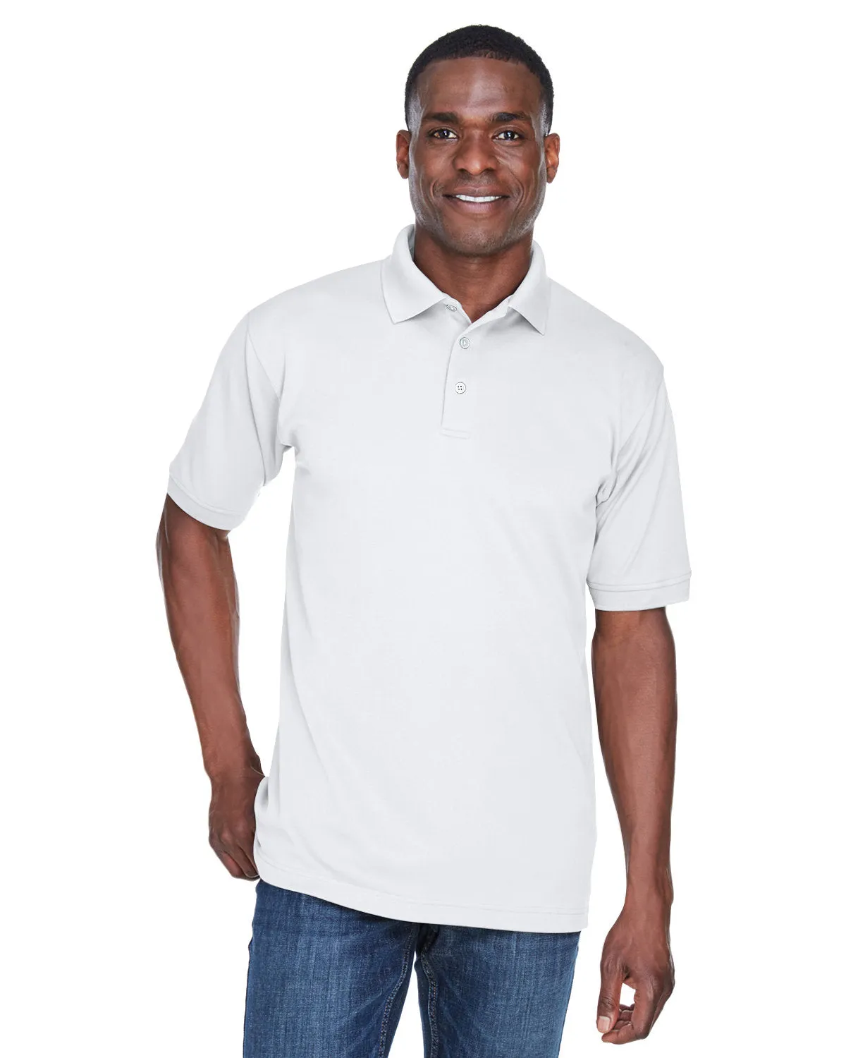 UltraClub U8315 Polo Performance Platine pour Hommes avec Technologie TempControl