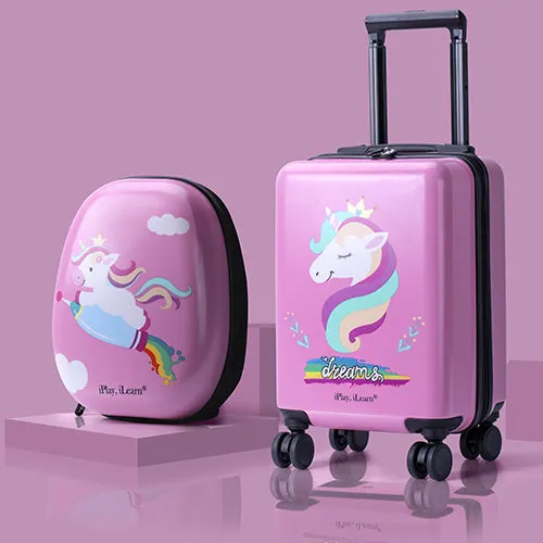 Valise à roulettes pour enfants Licorne - Bagage cabine pour filles