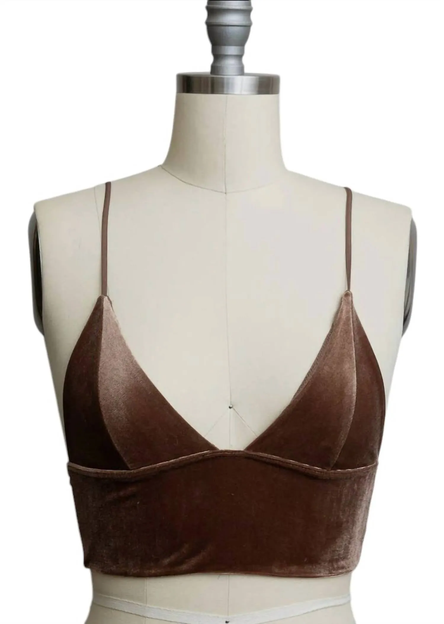 Bralette Long Velours Moka